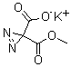 3H-Diazirine-3,3-dicarboxylic acid monomethyl ester potassium salt molecular structure (CAS 76429-92-0)