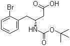 N-叔丁氧羰基-(R)-3-氨基-4-(2-溴苯基)丁酸分子结构 (CAS 765263-36-3)