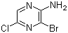 2-氨基-3-溴-5-氯吡嗪分子结构 (CAS 76537-18-3)