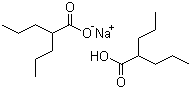结构式 CAS# 76584-70-8, 双丙戊酸钠; 丙戊酸半钠