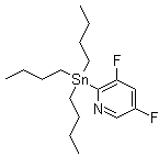 3,5-Difluoro-2-(tributylstannyl)pyridine molecular structure (CAS 765917-25-7)