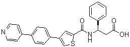 (betaR)-beta-[[[4-[4-(4-Pyridinyl)phenyl]-2-thienyl]carbonyl]amino]benzenepropanoic acid molecular structure (CAS 766536-21-4)