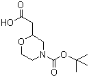 4-Boc-2-morpholineacetic acid molecular structure (CAS 766539-28-0)
