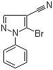 结构式 CAS# 76767-44-7, 5-溴-1-苯基-1H-吡唑-4-甲腈