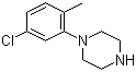 structure of CAS# 76835-20-6, 1-(5-Chloro-2-methylphenyl)piperazine;N-(5-Chloro-2-methylphenyl)piperazine
