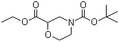 2,4-Morpholinedicarboxylic acid 4-tert-butyl 2-ethyl ester molecular structure (CAS 768371-16-0)