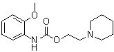 N-(2-甲氧基苯基)氨基甲酸 2-(1-哌啶基)乙基酯分子结构 (CAS 76875-80-4)