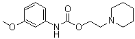 (3-甲氧基苯基)氨基甲酸 2-(1-哌啶基)乙基酯分子结构 (CAS 76875-81-5)