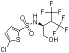 5-Chloro-N-[(1S)-3,3,3-trifluoro-1-(hydroxymethyl)-2-(trifluoromethyl)propyl]-2-thiophenesulfonamide molecular structure (CAS 769169-27-9)