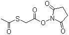 结构式 CAS# 76931-93-6, N-琥珀酰亚胺基-S-乙酰硫基乙酸酯; S-乙酰硫基乙酸琥珀酰亚胺酯