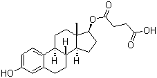 结构式 CAS# 7698-93-3, beta-雌二醇 17-半琥珀酸酯; 雌甾-1,3,5(10)-三烯-3,17b-二醇 17-半琥珀酸酯