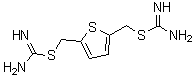 [5-(Carbamimidoylsulfanylmethyl)thiophen-2-yl]methyl carbamimidothioate molecular structure (CAS 769856-81-7)