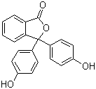 structure of CAS# 77-09-8, Phenolphthalein;2-[Bis(4-hydroxyphenyl)methyl]benzoic acid; 3,3-Bis(4-hydroxyphenyl)-1(3H)-isobenzofuranone; 3,3-Bis(4-hydroxyphenyl)phthalide