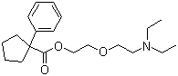 结构式 CAS# 77-23-6, 喷托维林; 1-苯基环戊烷-1-羧酸 2-(2-二乙胺基乙氧基)乙酯