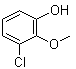 结构式 CAS# 77102-92-2, 3-氯-2-甲氧基苯酚