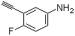 structure of CAS# 77123-60-5, 3-Ethynyl-4-fluoroaniline;3-Ethynyl-4-fluorobenzenamine
