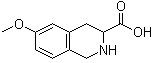 structure of CAS# 77140-86-4, 6-Methoxy-1,2,3,4-tetrahydroisoquinoline-3-carboxylic acid;1,2,3,4-Tetrahydro-6-methoxy-3-isoquinolinecarboxylic acid