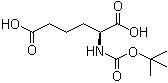 structure of CAS# 77302-72-8, N-tert-Butoxycarbonyl-L-homoglutamic acid;N-(tert-Butoxycarbonyl)-L-alpha-aminoadipic acid