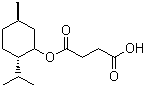 结构式 CAS# 77341-67-4, 琥珀酸单薄荷酯; 5-甲基-2-(1-甲基乙基)-环己烷基单琥珀酸酯