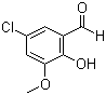 5-氯-2-羟基-3-甲氧基苯甲醛分子结构 (CAS 7740-05-8)
