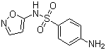 structure of CAS# 7758-79-4, N-(Isoxazol-5-yl)sulphanilamide;4-Amino-N-(1,2-oxazol-5-yl)benzenesulfonamide; 4-Amino-N-5-isoxazolylbenzenesulfonamide