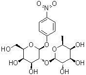 4-Nitrophenyl 2-O-(6-deoxy-beta-L-galactopyranosyl)-beta-D-galactopyranoside molecular structure (CAS 77640-21-2)
