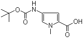 4-[(tert-Butoxycarbonyl)amino]-1-methyl-1H-pyrrole-2-carboxylic acid molecular structure (CAS 77716-11-1)