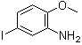 structure of CAS# 77770-09-3, 5-Iodo-2-methoxyaniline;4-Methoxy-3-amino-1-iodobenzene