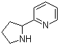 structure of CAS# 77790-61-5, 2-(2-Pyridyl)pyrrolidine;2-(Pyridin-2-yl)pyrrolidine; 2-(Pyrrolidin-2-yl)pyridine