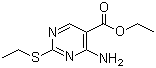 2-乙硫基-4-氨基嘧啶-5-羧酸乙酯分子结构 (CAS 778-97-2)