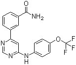 structure of CAS# 778270-11-4, GNF-2;3-[6-[[4-(Trifluoromethoxy)phenyl]amino]-4-pyrimidinyl]benzamide