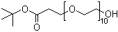 structure of CAS# 778596-26-2, 33-Hydroxy-4,7,10,13,16,19,22,25,28,31-decaoxatritriacontanoic acid 1,1-dimethylethyl ester