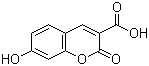 结构式 CAS# 779-27-1, 7-羟基香豆素-3-羧酸