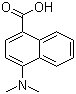 结构式 CAS# 78062-03-0, 4-(二甲基氨基)-1-萘甲酸