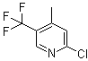 2-Chloro-4-methyl-5-(trifluoromethyl)pyridine molecular structure (CAS 780802-36-0)