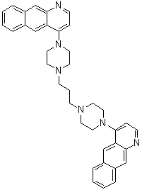 4,4'-(1,3-Propanediyldi-4,1-piperazinediyl)bis[benzo[g]quinoline] molecular structure (CAS 78093-88-6)