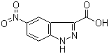 结构式 CAS# 78155-76-7, 5-硝基吲唑-3-羧酸
