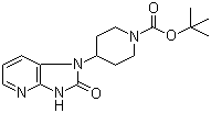structure of CAS# 781649-87-4, tert-Butyl 4-(2-oxo-2,3-dihydro-1H-imidazo[4,5-b]pyridin-1-yl)piperidine-1-carboxylate;4-(2,3-Dihydro-2-oxo-1H-imidazo[4,5-b]pyridin-1-yl)-1-piperidinecarboxylic acid 1,1-dimethylethyl ester