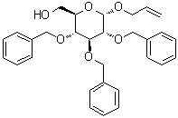 2-Propen-1-yl 2,3,4-tris-O-(phenylmethyl)-alpha-D-glucopyranoside molecular structure (CAS 78184-40-4)