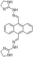 结构式 CAS# 78186-34-2, 比生群; 必桑郡; 9,10-蒽二甲醛双(4,5-二氢-1H-咪唑-2-基)腙