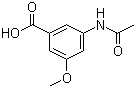 3-Methoxy-5-acetylaminobenzoic acid molecular structure (CAS 78238-03-6)