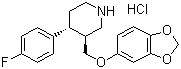 structure of CAS# 78246-49-8, Paroxetine hydrochloride;(3S-trans)-3-[(1,3-Benzodioxol-5-yloxy)methyl]-4-(4-fluorophenyl)piperidine hydrochloride