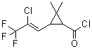 3-(2-Chloro-3,3,3-trifluoro-1-propen-1-yl)-2,2-dimethylcyclopropanecarbonyl chloride molecular structure (CAS 78246-90-9)