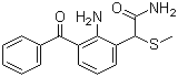 2-氨基-3-苯甲酰基-alpha-(甲硫基)苯乙酰胺分子结构 (CAS 78281-61-5)