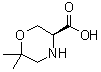 (3S)-6,6-Dimethyl-3-morpholinecarboxylic acid molecular structure (CAS 783349-44-0)