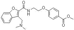 4-[2-[[[3-[(Dimethylamino)methyl]-2-benzofuranyl]carbonyl]amino]ethoxy]benzoic acid methyl ester molecular structure (CAS 783356-68-3)