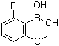 结构式 CAS# 78495-63-3, 2-氟-6-甲氧基苯硼酸
