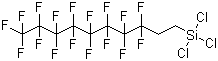 structure of CAS# 78560-44-8, 1H,1H,2H,2H-Perfluorodecyltrichlorosilane;(Heptadecafluoro-1,1,2,2-tetrahydrodecyl)trichlorosilane