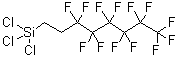 [2-(全氟己基)乙基]三氯硅烷分子结构 (CAS 78560-45-9)