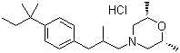 结构式 CAS# 78613-38-4, 盐酸阿莫洛芬; 4-(3-对叔戊基苯基-2-甲基丙基)-顺式-2,6-二甲基吗啉盐酸盐